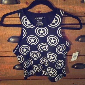 Captain America crop top NWT